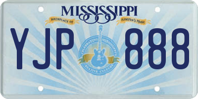 MS license plate YJP888