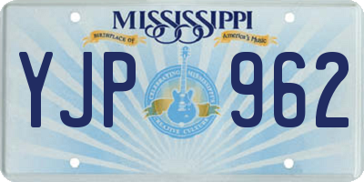 MS license plate YJP962