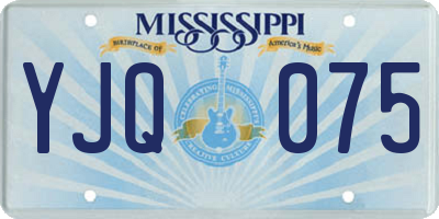 MS license plate YJQ075