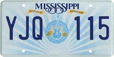 MS license plate YJQ115
