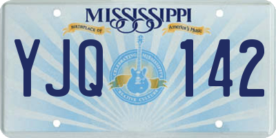 MS license plate YJQ142
