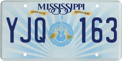 MS license plate YJQ163