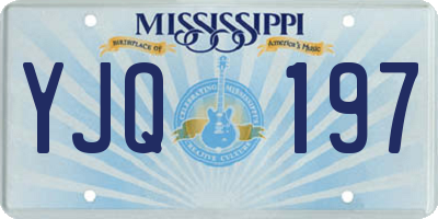 MS license plate YJQ197