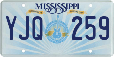 MS license plate YJQ259