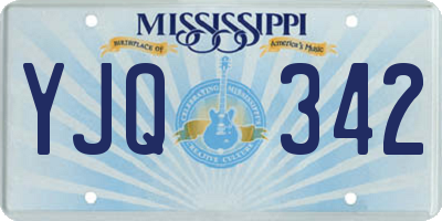 MS license plate YJQ342