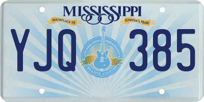 MS license plate YJQ385