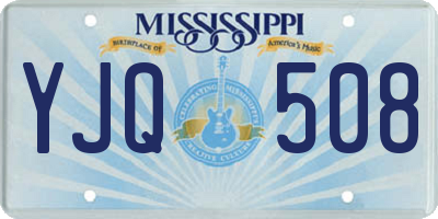 MS license plate YJQ508