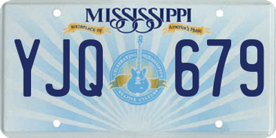 MS license plate YJQ679