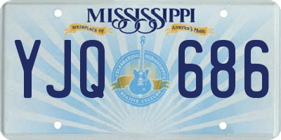 MS license plate YJQ686