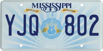 MS license plate YJQ802
