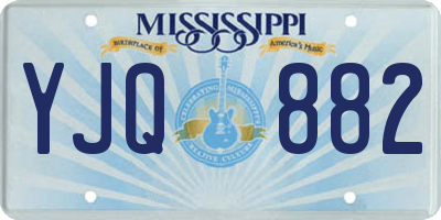 MS license plate YJQ882
