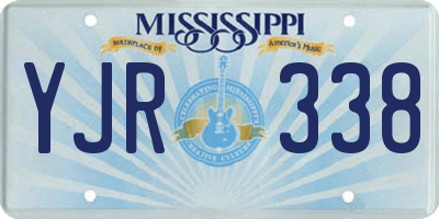 MS license plate YJR338