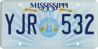 MS license plate YJR532