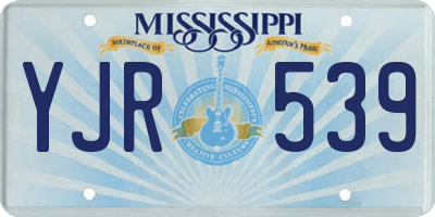 MS license plate YJR539