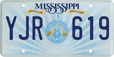 MS license plate YJR619