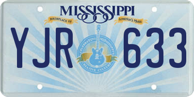 MS license plate YJR633