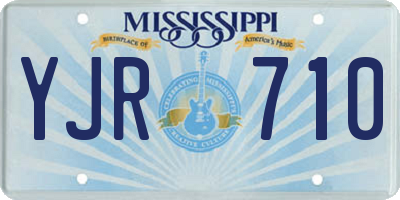MS license plate YJR710