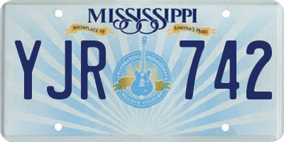 MS license plate YJR742