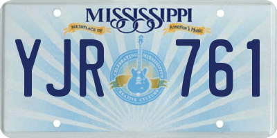 MS license plate YJR761