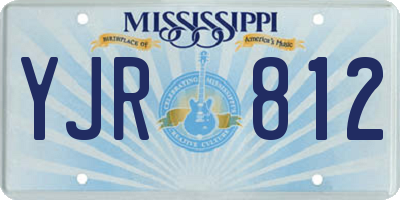 MS license plate YJR812