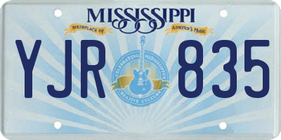 MS license plate YJR835