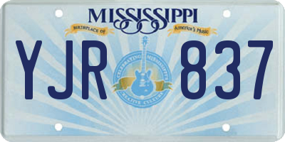 MS license plate YJR837