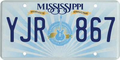MS license plate YJR867