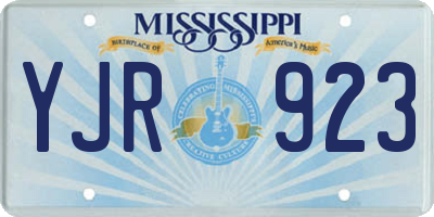 MS license plate YJR923