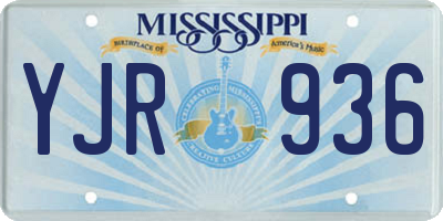 MS license plate YJR936