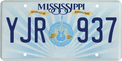 MS license plate YJR937