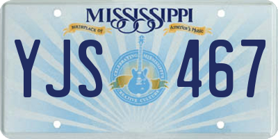 MS license plate YJS467
