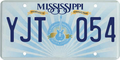 MS license plate YJT054