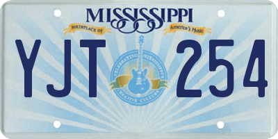 MS license plate YJT254