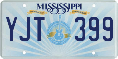 MS license plate YJT399