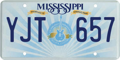 MS license plate YJT657