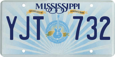 MS license plate YJT732