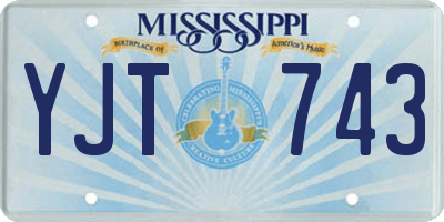 MS license plate YJT743