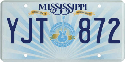 MS license plate YJT872
