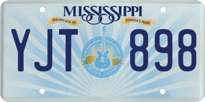 MS license plate YJT898