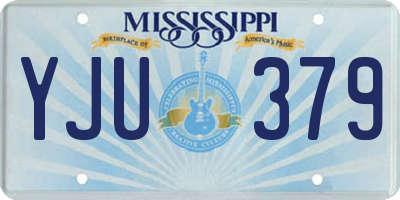 MS license plate YJU379