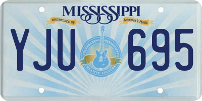 MS license plate YJU695