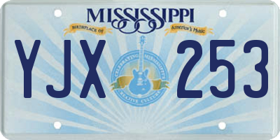 MS license plate YJX253