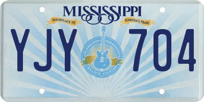 MS license plate YJY704