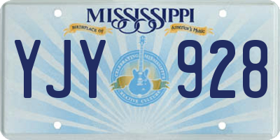 MS license plate YJY928
