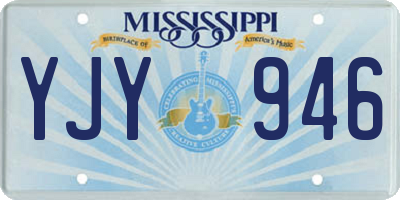 MS license plate YJY946