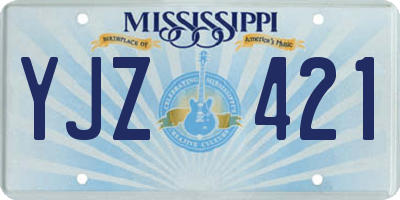 MS license plate YJZ421