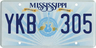 MS license plate YKB305