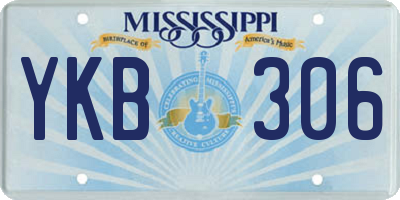 MS license plate YKB306