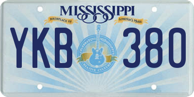 MS license plate YKB380
