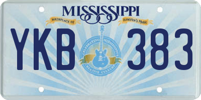 MS license plate YKB383